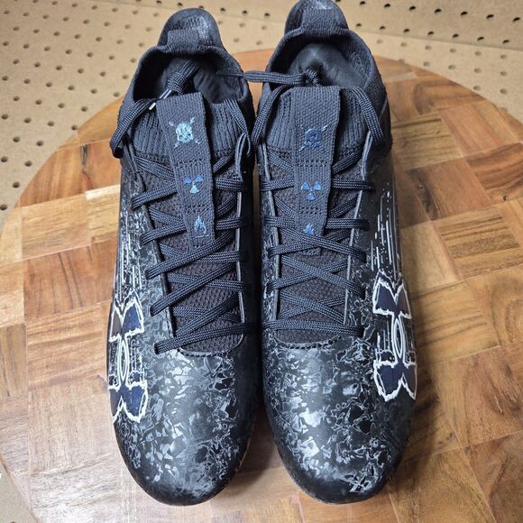 Under Armour Blur Smoke Suede 2.0 Men's Size 9 Football Cleats Black 3027978-001 - Picture 6 of 12